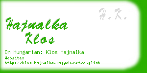 hajnalka klos business card